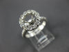 ESTATE LARGE .90CT DIAMOND PLATINUM 3D HALO SEMI MOUNT ENGAGEMENT RING #23753