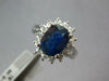 2.29CT DIAMOND & AAA ROYAL BLUE SAPPHIRE 14KT WHITE GOLD FLOWER ENGAGEMENT RING