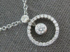 ESTATE .84CT DIAMOND 18K WHITE GOLD CIRCLE OF LIFE BY THE YARD FLOATING NECKLACE
