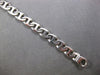 ESTATE WIDE 14KT WHITE GOLD 3D CLASSIC SOLID COMFORTABLE LINK MENS BRACELET