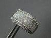 LARGE 2.35CT DIAMOND 18KT WHITE GOLD ROUND & PRINCESS INVISIBLE EARRINGS #27715