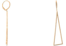 ESTATE .50CT DIAMOND 14KT ROSE GOLD ROUND ELONGATED LEVERBACK HANGING EARRINGS