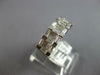 WIDE .98CT DIAMOND 14K WHITE GOLD 3D PRINCESS & BAGUETTE SQUARE ANNIVERSARY RING
