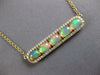 LARGE 3.88CT DIAMOND & AAA AUSTRALIAN OPAL 14K YELLOW GOLD OVAL 5 STONE NECKLACE