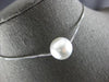 ESTATE AAA SOUTH SEA PEARL 18KT WHITE GOLD 3D CLASSIC SOLITAIRE FLOATING PENDANT