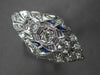 ANTIQUE EXTRA LARGE .78CT OLD MINE DIAMOND & AAA SAPPHIRE PLATINUM RING #27762