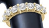 1.0CT DIAMOND 14KT YELLOW GOLD 3D 7 STONE SHARED PRONG WEDDING ANNIVERSARY RING