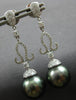 LARGE 1.04CT DIAMOND & AAA TAHITIAN PEARL 18KT WHITE GOLD FUN HANGING EARRINGS