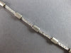 .50CT DIAMOND 14KT WHITE GOLD 3D MATTE & SHINY RECTANGULAR FUN TENNIS BRACELET