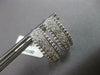 WIDE .97CT DIAMOND 14KT WHITE GOLD 3D 2 ROW ROUND FILIGREE HOOP HANGING EARRINGS