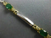 ESTATE 2.30CT DIAMOND & AAA EMERALD 14K TWO TONE GOLD 3D 3 STONE TENNIS BRACELET
