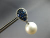 LARGE DIAMOND & AAA SAPPHIRE & SOUTH SEA PEARL 18KT WHITE & BLACK GOLD EARRINGS