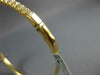 ESTATE 1.95CT DIAMOND 18KT YELLOW GOLD ROUND SEMI ETERNITY LOVE BANGLE BRACELET
