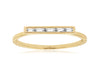 ESTATE .08CT DIAMOND 14KT YELLOW GOLD 3D CLASSIC BAGUETTE CHANNEL BAR RING
