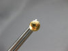 ESTATE 14KT YELLOW GOLD CLASSIC 3D ROUND FLAT FUN STUD EARRINGS #27589