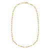 ESTATE 14KT YELLOW GOLD 3D CLASSIC OVAL LINK LOVE CHAIN NECKLACE