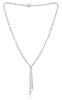 16.6CT DIAMOND 18KT WHITE GOLD 3D ROUND GRADUATING DOUBLE LARIAT TENNIS NECKLACE