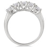 ESTATE 1.0CT DIAMOND 14KT WHITE GOLD 3D 5 STONE 4 PRONG WEDDING ANNIVERSARY RING