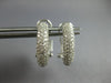 .52CT DIAMOND 14KT WHITE GOLD MULTI ROW PAVE UMBRELLA CLIP ON HANGING EARRINGS