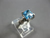 1.99CT DIAMOND & AAA BLUE TOPAZ 14KT WHITE GOLD CUSHION & ROUND FRIENDSHIP RING