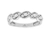 .37CT DIAMOND 14KT WHITE GOLD 3D 3 STONE MULTI LEAF PAST PRESENT FUTURE FUN RING
