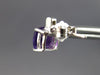 ESTATE 1.62CT DIAMOND & AAA AMETHYST 14K WHITE GOLD SQUARE & ROUND STUD EARRINGS
