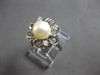 .80CT DIAMOND & AAA SOUTH SEA PEARL 14K WHITE GOLD OPEN FILIGREE FUN RING #27961