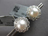 .90CT DIAMOND & AAA SOUTH SEA PEARL 18KT & 14KT WHITE GOLD FLOWER STUD EARRINGS