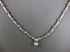.30CT DIAMOND 14KT WHITE GOLD 3D SOLITAIRE 2 STONE MATTE & SHINY LOVE NECKLACE