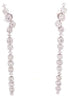 ESTATE 2.60CT DIAMOND 18KT WHITE GOLD MULTI FLOWER CLASSIC FUN HANGING EARRINGS
