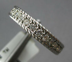.32CT DIAMOND 14K WHITE GOLD 3D FILIGREE MILGRAIN SEMI ETERNITY ANNIVERSARY RING