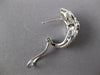 .50CT DIAMOND 14KT WHITE GOLD 3D MATTE & SHINY FLOWER CLIP ON EARRINGS #PAN039