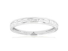 .30CT DIAMOND 14KT WHITE GOLD 3D BAGUETTE CHANNEL SEMI ETERNITY ANNIVERSARY RING
