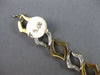ESTATE LARGE 1.02CT DIAMOND 14KT 2 TONE GOLD 3D OPEN LEAF FUN TENNIS BRACELET