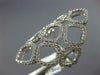 ESTATE LARGE 1.05CT DIAMOND 18KT WHITE GOLD MULTI OPEN GEOMETRIC SQUARE FUN RING