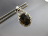 2.26CT DIAMOND & AAA SMOKY TOPAZ 14KT WHITE GOLD OVAL & ROUND HANGING EARRINGS