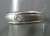 ESTATE .10CT DIAMOND 14K WHITE GOLD SOLITAIRE MENS WEDDING ENGAGEMENT RING #1283