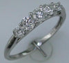 ESTATE .75CT DIAMOND 14KT WHITE GOLD 3D CLASSIC 5 STONE ROUND ANNIVERSARY RING
