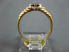 .43CT DIAMOND AND AAA SAPPHIRE 14KT 2 TONE GOLD 3D HEART SHAPE & ROUND LOVE RING