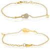 .10CT DIAMOND 14KT YELLOW GOLD ROUND GUITAR & MUSICAL NOTE BY THE YARD BRACELET