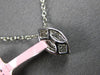 .22CT DIAMOND 14KT WHITE GOLD ROUND & MARQUISE HALO SOLITAIRE FLOATING PENDANT