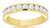 .75CT DIAMOND 14KT YELLOW GOLD 3D CHANNEL SEMI ETERNITY WEDDING ANNIVERSARY RING