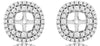 ESTATE .63CT DIAMOND 14KT WHITE GOLD ROUND DOUBLE HALO SQUARE EARRING JACKETS