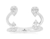 .30CT DIAMOND 14KT WHITE GOLD ROUND & BAGUETTE CLUSTER MULTI PEAR SHAPE FUN RING