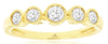 .50CT DIAMOND 14KT YELLOW GOLD 3D 5 STONE FILIGREE GRADUATING ANNIVERSARY RING