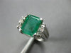 ESTATE 2.80CT DIAMOND & AAA EMERALD 14KT WHITE GOLD SQUARE FRIENDSHIP LOVE RING
