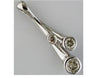 .50CT DIAMOND 14KT WHITE GOLD 3D 3 STONE BEZEL ETOILE CRISS CROSS LOVE PENDANT
