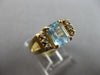 1.48CT DIAMOND AND AAA AQUAMRINE 14KT YELLOW GOLD EMERALD CUT ENGAGEMENT RING