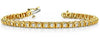 LARGE 6.01CT DIAMOND 14K YELLOW GOLD 3D CLASSIC ROUND SEMI BEZEL TENNIS BRACELET
