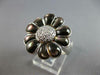 LARGE .15CT DIAMOND & AAA MOTHER OF PEARL 14KT WHITE GOLD SUNFLOWER RING #27576